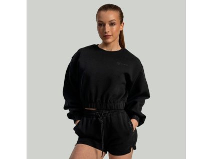 Dámská mikina Lunar Cropped Black - STRIX (Velikost XS, Barva černá)