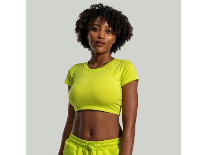 Dámské tričko Essential CropTop Chartreuse - STRIX (Velikost L, Barva žlutá)