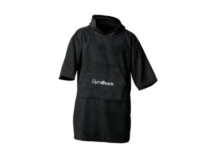 Ručníkové pončo Terry Black - GymBeam (Barva černá)