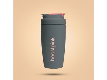 Termohrnek 500 ml Grey - BeastPink (Barva šedá)