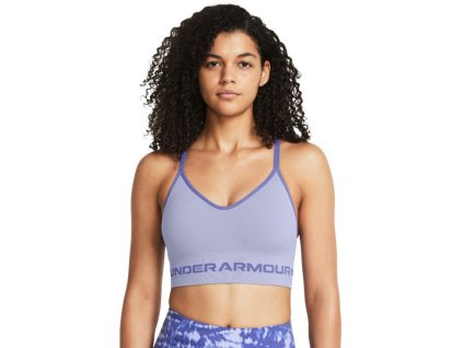 Podprsenka Seamless Low Long Bra Purple - Under Armour (Velikost L, Barva fialová)