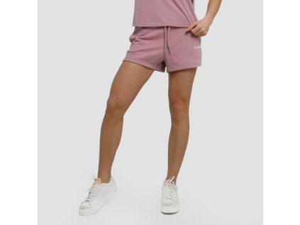 Dámské teplákové šortky Agile Woodrose - GymBeam (Velikost M, Barva růžová)