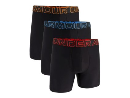 Pánské boxerky Perf Tech 6in 3Pack Black - Under Armour (Velikost S, Barva černá)