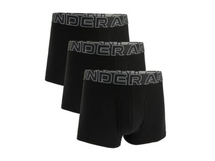 Pánské boxerky Perf Cotton 3in 3Pack Black - Under Armour (Velikost XL, Barva černá)