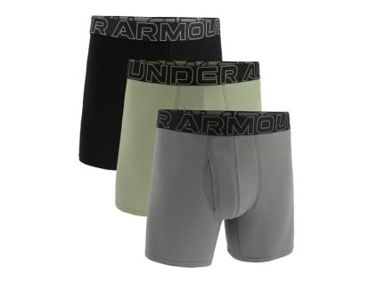 Pánské boxerky Perf Cotton 6in 3Pack Green - Under Armour