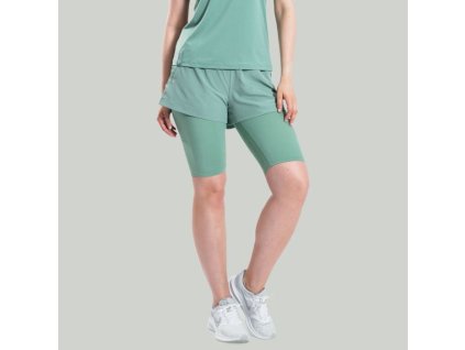 Dámské šortky 2in1 ULTRA Agave - STRIX (Velikost M, Barva zelená)