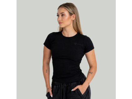 Dámské tričko Ribbed Black - STRIX (Velikost XS, Barva černá)