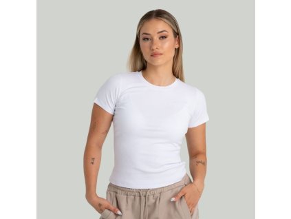 Dámské tričko Ribbed White - STRIX (Velikost XS, Barva bílá)