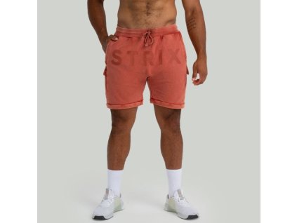Šortky Washed Terra - STRIX (Velikost L, Barva oranžová)