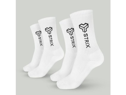 Ponožky Essential Crew 2Pack White - STRIX (Velikost M, Barva bílá)