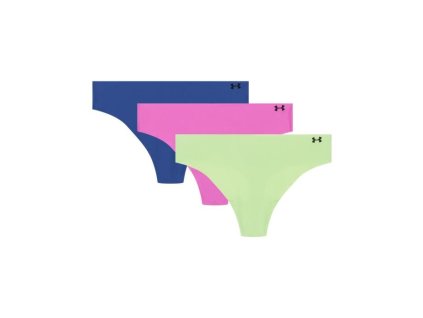 Dámská tanga Pure Stretch NS Nov thong 3Pack Green - Under Armour (Velikost XL, Barva multicolor)
