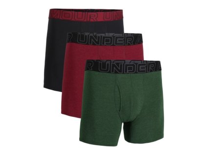 Men‘s boxers M Perf Cotton 6in 3pack Green - Under Armour (Velikost XL, Barva zelená)