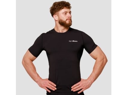 Kompresní tričko Mid Black - GymBeam (Velikost XXXL, Barva černá)