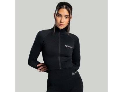 Dámský top Cropped Seamless Black - STRIX (Velikost XS, Barva černá)