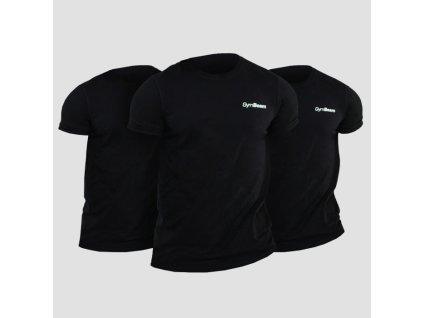 Tričko Basic 3Pack Black - GymBeam (Velikost S - 3pack, Barva černá)
