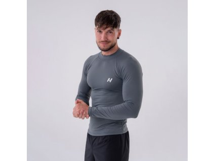 Pánské tričko Long-Sleeve Active Grey - NEBBIA