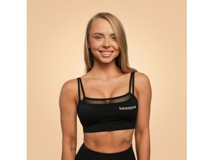 Sportovní podprsenka Breeze Black - BeastPink