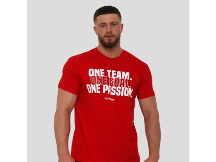 Tričko One Team Red - GymBeam (Velikost XXXL, Barva červená)