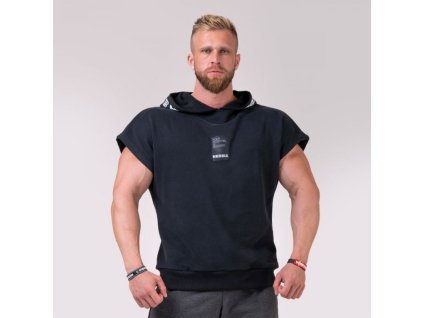 Tričko Reg Top Hoodie Black - NEBBIA