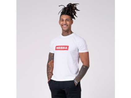 Pánské tričko Basic White – NEBBIA (Velikost M, Barva bílá)
