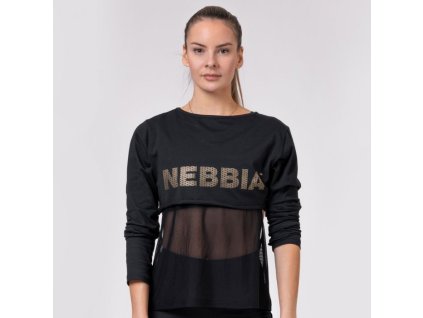 Sportovní Top Intense Mesh Black - NEBBIA