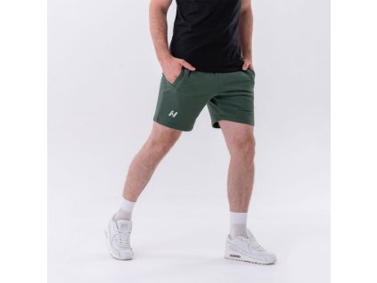 Pánské šortky Relaxed-fit Dark Green - NEBBIA