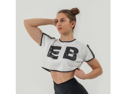 Dámské triko Oversized Crop Top Game On White - NEBBIA (Velikost S, Barva bílá)