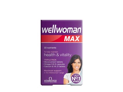 VITABIOTICS WELLWOMAN MAX OMEGA 3 6 9 WITH CALCIUM VITAMIN D TABLETS 84tabs