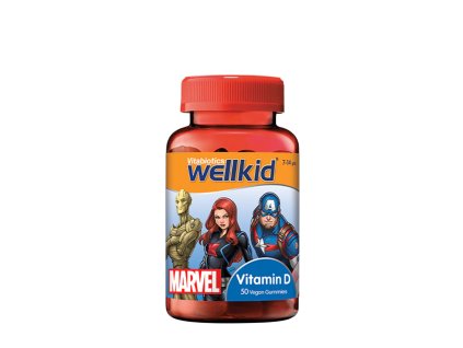 Vitabiotics Wellkid Marvel Vitamin D Gummies Strawberry 50 Gummies