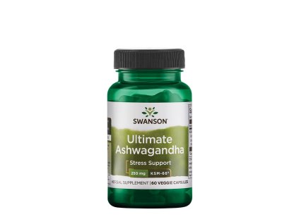 Swanson Ashwagandha Ultimate KSM-66 250 mg 60 rostlinných kapslí