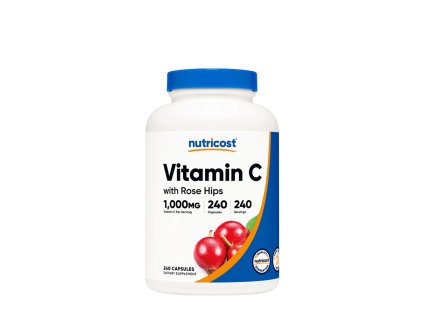 Nutricost Vitamin C with Rose Hips Capsules 240 kapslí