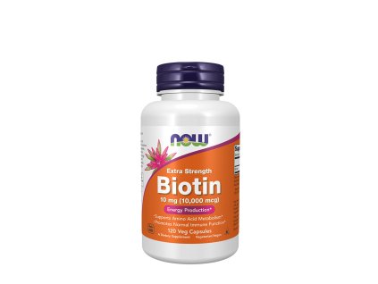 Now Foods Biotin extra silný 10 000 mcg 120 rostlinných kapslí
