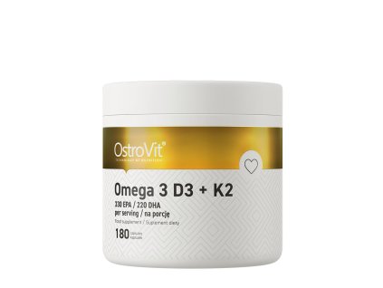OstroVit Omega 3 D3+K2 180 kapslí