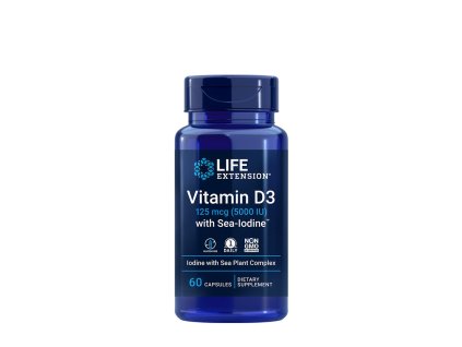Life Extension Vitamin D3 with Sea-Iodine 60 Kapslí