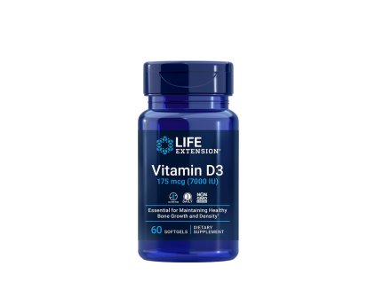 Life Extension Vitamin D3 175 mcg (7000 IU) 60 kapslí