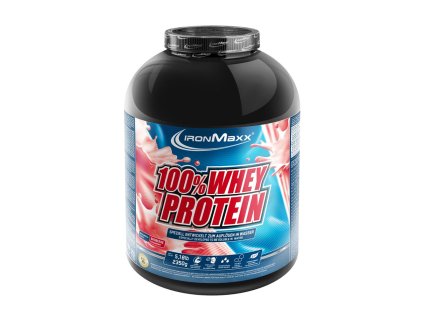 Ironmaxx 100% Whey Protein 2350 g (Příchuť Jahoda)