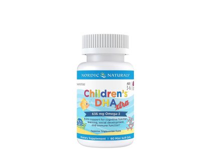 Nordic Naturals Dětská DHA Xtra 90 Měkkých kapslí (Příchuť Berry Punch)