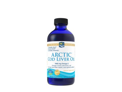 Nordic Naturals Arktický olej z tresčích jater 1060 mg Arctic Cod Liver Oil 237 ml (Příchuť Bez příchutě)