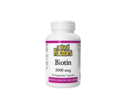 Natural Factors Biotin 5000 mcg 60 kapslí