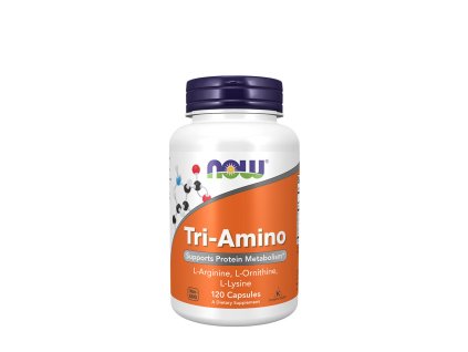 Now Foods Tri-Amino L-Arginine + L-Ornithine + L-Lysine 120 kapslí