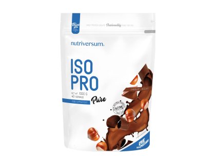 Nutriversum ISO PRO - PURE 1000 g (Příchuť Čokoláda a lískové oříšky)