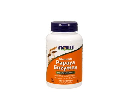 Now Foods Papaya Enzymes přírodní trávící enzymy 180 pastilek
