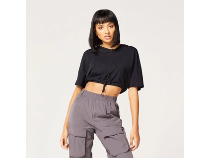 Dámské tričko Code Crop V Neck Black - SQUATWOLF