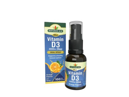 Natures Aid Vitamin D3 Daily Oral Spray Orange 30 ml (Příchuť Pomeranč)