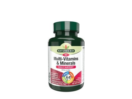 NATURES AID MULTI VITAMINS MINERALS WITH IRON 90Softgels