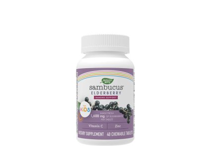Nature's Way Sambucus Kids Immune Chewable 40 žvýkacích tablet