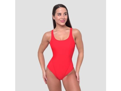 Sportovní jednodílné plavky Red - GymBeam
