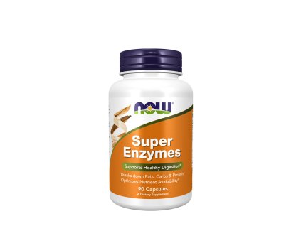 Now FoodsSuper Enzymes komplexní trávicí enzymy 90 kapslí