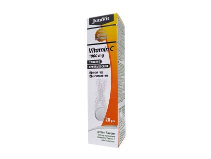 JutaVit Vitamin C 1000 mg šumivé tablety s příchutí citronu 20 ks (Příchuť Citron)