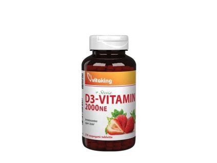Vitaking Vitamin D3 2000 IU 210 tablet (Příchuť Jahoda)